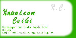 napoleon csiki business card